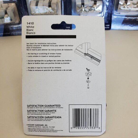 First Watch #1410 White Sliding Window Slide Stops with Wingnuts 2-Pack NEW - Picture 5 of 5